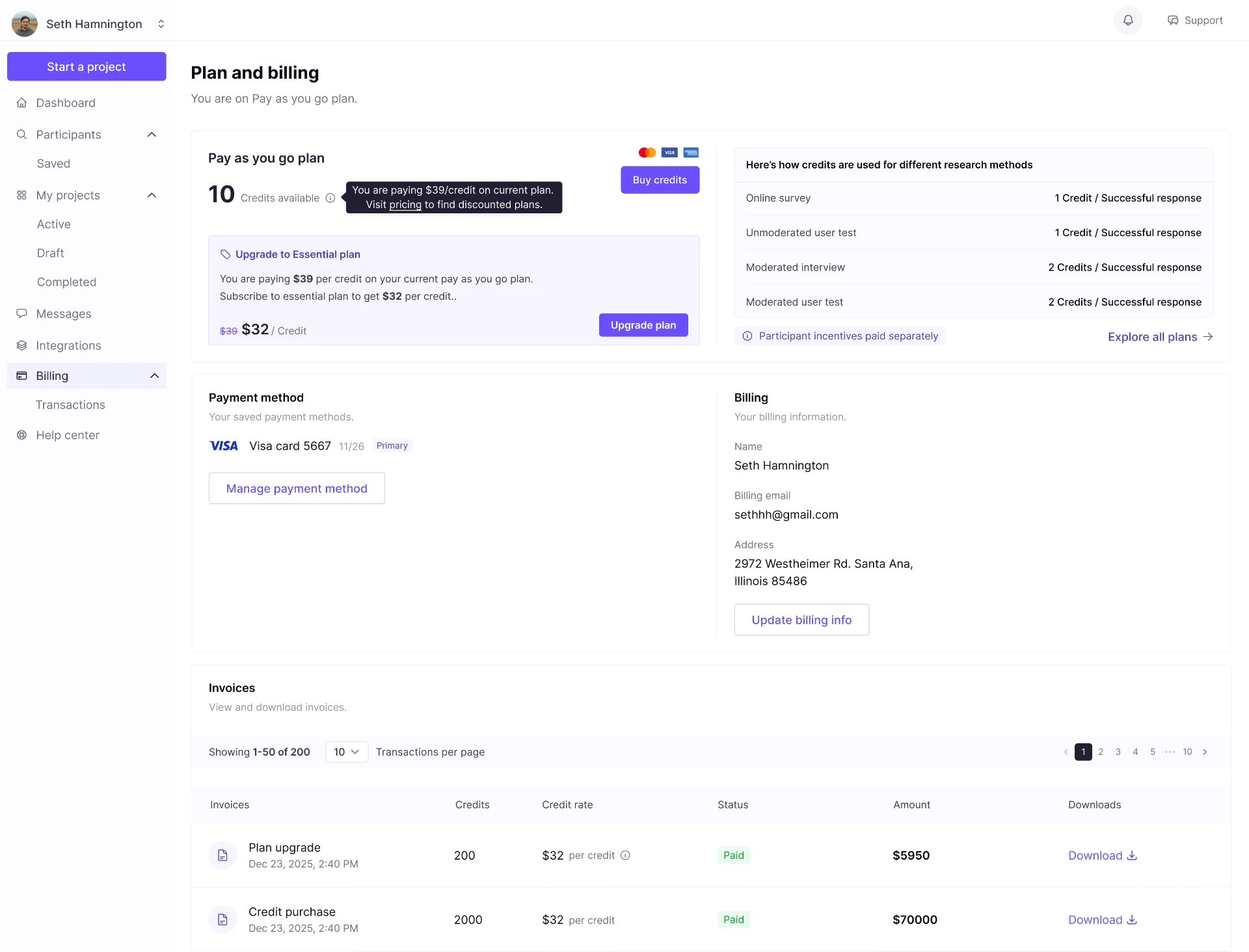 Pay-as-you-go plan and billing overview